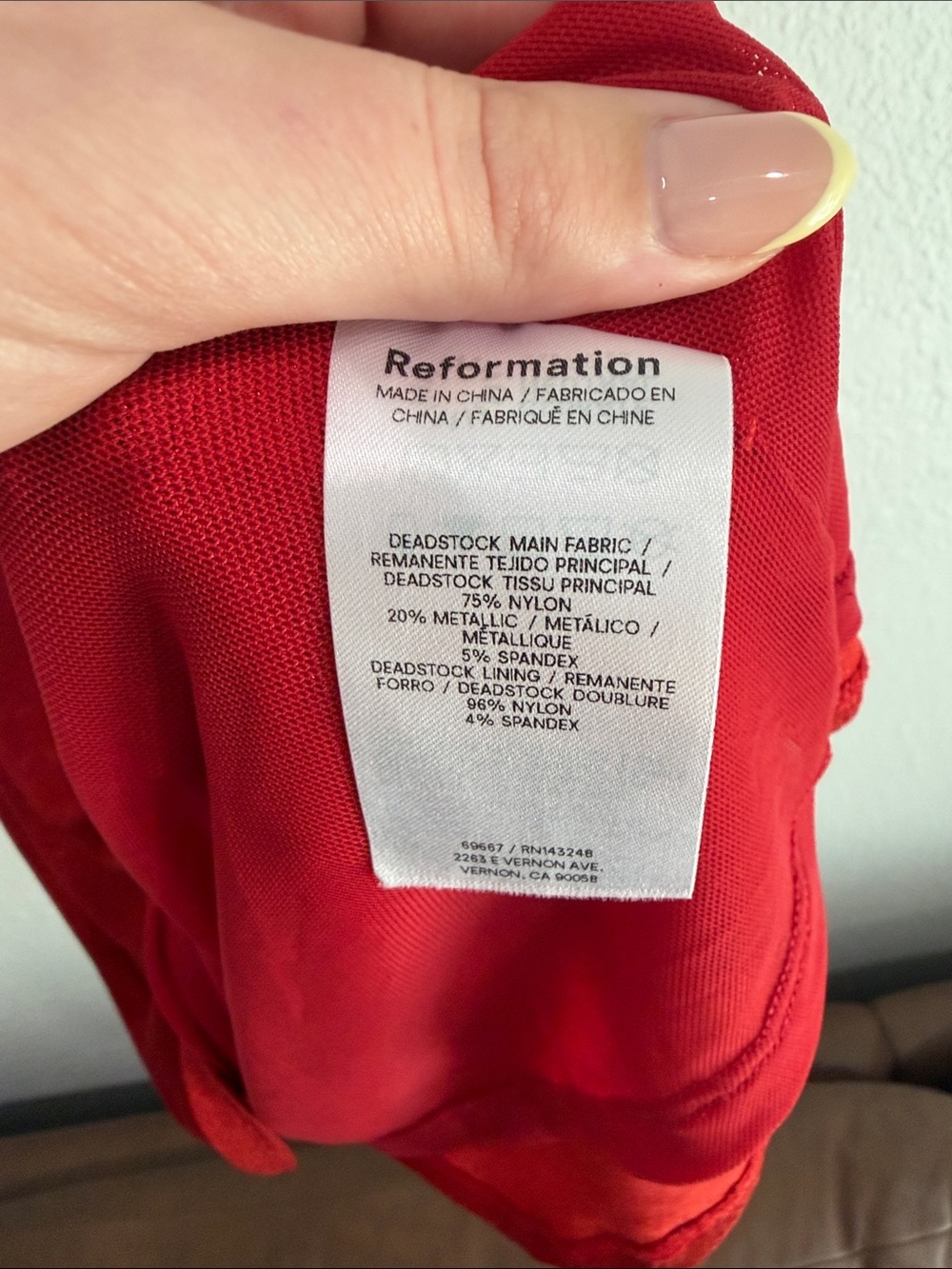 Reformation Nataly Knit Dress Red Sparkle Shimmer Mini Dress XL - Picture 7 of 7